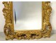 Mirror Italy carved gilded wood foliage beveled glass XIXth century