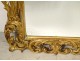 Mirror Italy carved gilded wood foliage beveled glass XIXth century