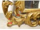 Mirror Italy carved gilded wood foliage beveled glass XIXth century