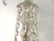 Chandelier 5 lights gilt bronze Greek friezes cut crystal pendants XIXth