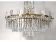 Chandelier crown 12 lights crystal baccarat tassels design bronze twentieth