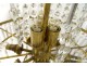 Chandelier crown 12 lights crystal baccarat tassels design bronze twentieth