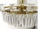 Chandelier crown 12 lights crystal baccarat tassels design bronze twentieth