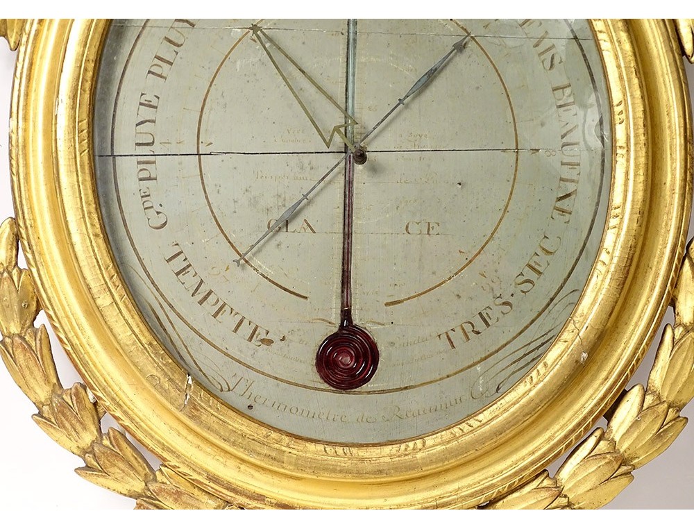 Baromètre-thermomètre de Réaumur en bois doré