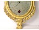 Barometer thermometer Réaumur Louis XVI gilded wood birds Binda XVIII