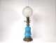 Baccarat blue opaline oil lamp gilt bronze Napoleon III XIXth