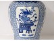 Pot pot covered white-blue Chinese porcelain signed Kangxi Qing