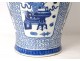 Pot pot covered white-blue Chinese porcelain signed Kangxi Qing