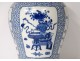 Pot pot covered white-blue Chinese porcelain signed Kangxi Qing