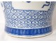 Pot pot covered white-blue Chinese porcelain signed Kangxi Qing