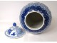 Pot pot covered white-blue Chinese porcelain signed Kangxi Qing