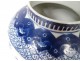 Pot pot covered white-blue Chinese porcelain signed Kangxi Qing