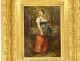 HSP painting Léonard Saurfelt portrait young woman wood bundle forest XIX