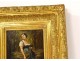 HSP painting Léonard Saurfelt portrait young woman wood bundle forest XIX