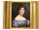 HST portrait Julie Volpelière young woman Empire stuccoed frame 1829 XIXth