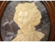 2 marble bas-relief sculptures profile Louis XVI Marie-Antoinette XVIII