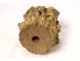 Small Corinthian capital carved wood gilt acanthus flowers XVIIth century