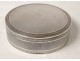 Round solid silver box Minerva goldsmith Lappara &amp; Gabriel 271gr XXth