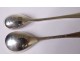 Pair of English silver mustard makers Birmingham Boardman Glossop early 20th century