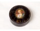 Miniature tortoiseshell round box portrait King Rome from ap. Gérard XIXth