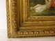 Small HSP painting Lanfant de Metz children bird landscape golden frame 19th