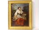 HST painting portrait woman fruit basket landscape Sapey XIXth century