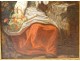 HST painting portrait woman fruit basket landscape Sapey XIXth century