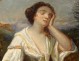 HST painting portrait woman fruit basket landscape Sapey XIXth century