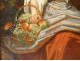 HST painting portrait woman fruit basket landscape Sapey XIXth century