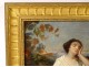 HST painting portrait woman fruit basket landscape Sapey XIXth century