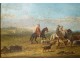 Pair HSP orientalist paintings E. Fromentin Arab horsemen XIXth