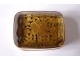 Small 18-karat solid gold vinaigrette box with 18th century citrine flowers