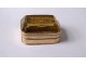 Small 18-karat solid gold vinaigrette box with 18th century citrine flowers