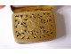Small 18-karat solid gold vinaigrette box with 18th century citrine flowers