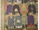 Fabric painting 11 Chinese ancestors Mandarin dignitaries China XIXth century