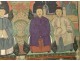 Fabric painting 11 Chinese ancestors Mandarin dignitaries China XIXth century