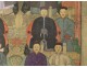 Fabric painting 11 Chinese ancestors Mandarin dignitaries China XIXth century