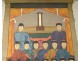 Fabric painting 11 Chinese ancestors Mandarin dignitaries China XIXth century