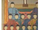 Fabric painting 11 Chinese ancestors Mandarin dignitaries China XIXth century