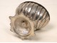 Shuttle censer church silvered bronze shell 19th