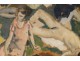 Tempera paint naked women languishing 20th Gérardin