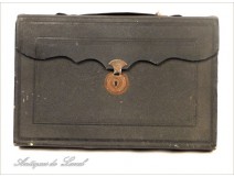 Inkstand inkwell travel bag seal Tahan Napoleon III 19th