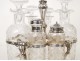 Vinegar cruet-door service crystal and silver Louis XV 19th Odiot