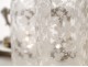 Vinegar cruet-door service crystal and silver Louis XV 19th Odiot