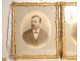 Pair of wooden frames gilded stucco Napoleon III 19th