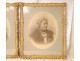 Pair of wooden frames gilded stucco Napoleon III 19th