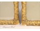 Pair of wooden frames gilded stucco Napoleon III 19th