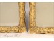 Pair of wooden frames gilded stucco Napoleon III 19th