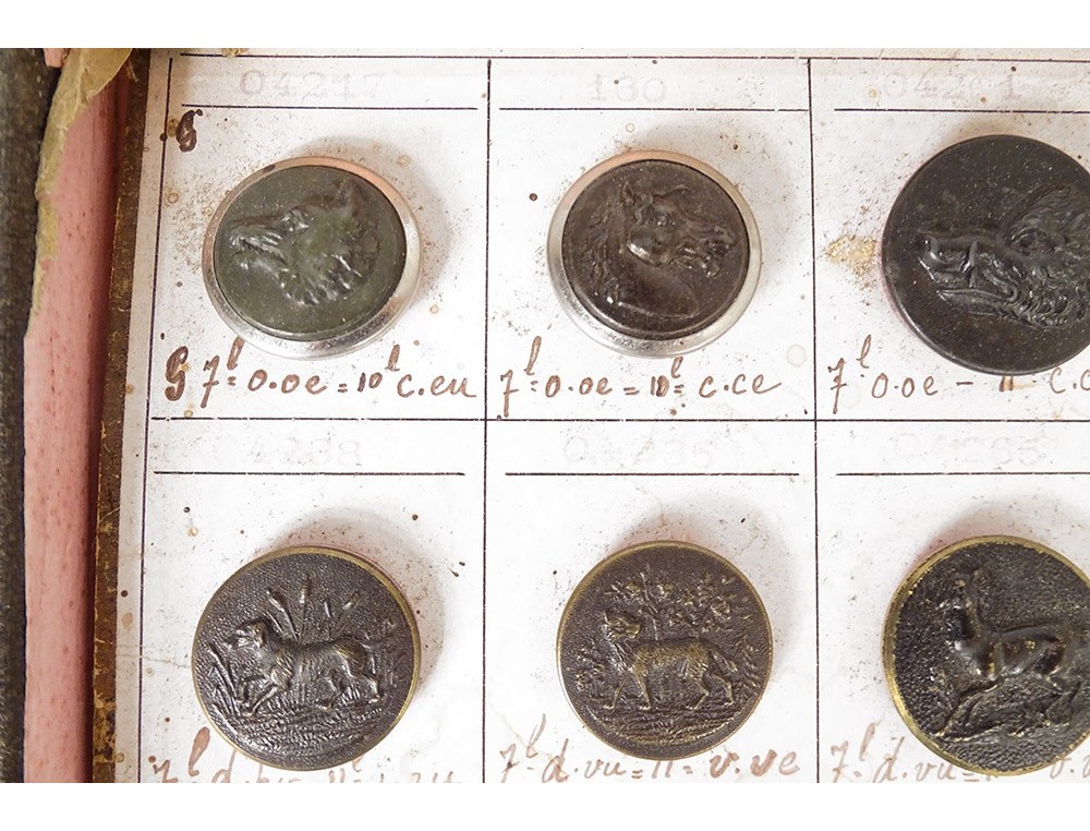 Boutons chasse a courre, vénerie, chasse, Lot 12 boutons - Collection