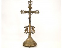 Crucifix Christ Cherubs Putti gilt bronze 17th